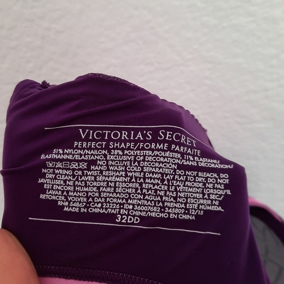 Victoria's Secret Purple Perfect Shape Bra 32DD - Picture 5 of 5